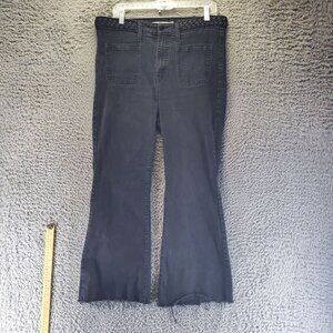 Celebrity Pink Jeans Womens 17 Black Flared Frayed Hem Stretch Denim